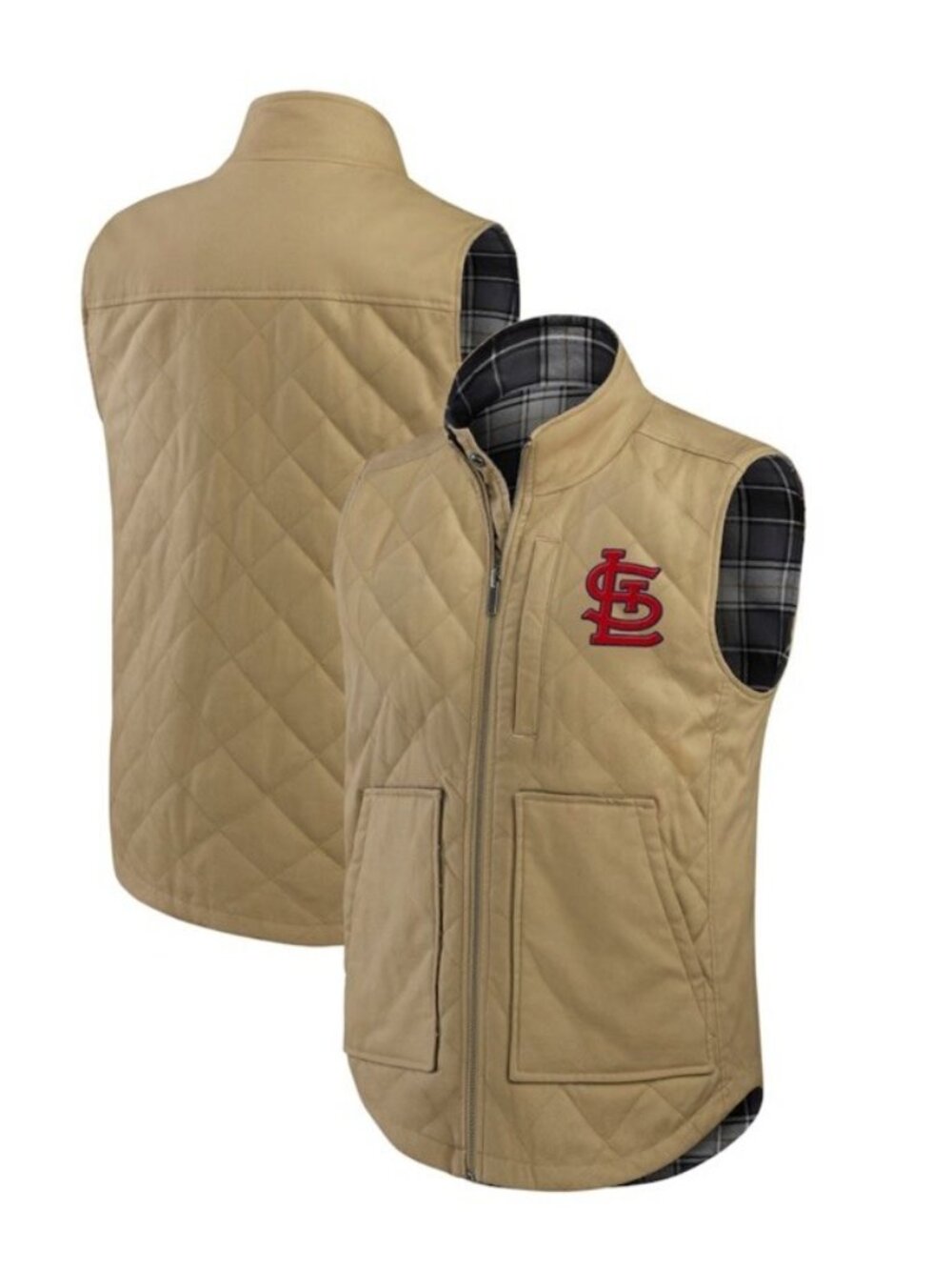 Men's St. Louis Cardinals Darius Rucker Reversible Canvas Vest Size Medium NWT